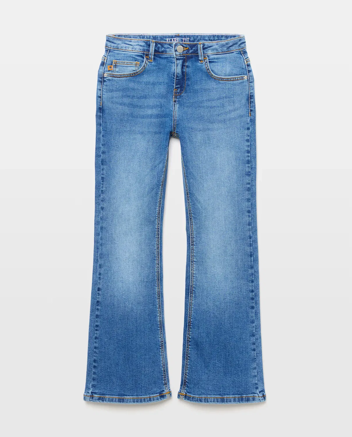 Детские джинсы-клеш для девочек Flare Kids El Corte Inglés, Azul Pálido — фото 4