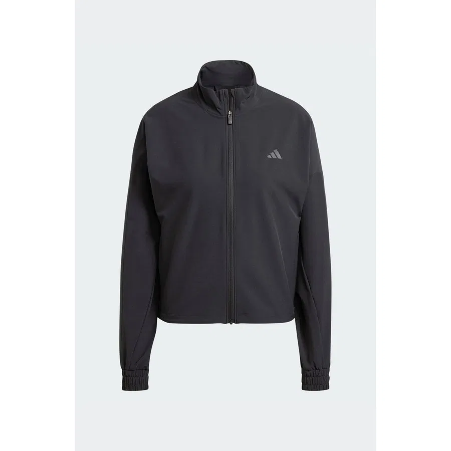 Женская ветровка adidas PACER W JACKET, Черный — фото 4