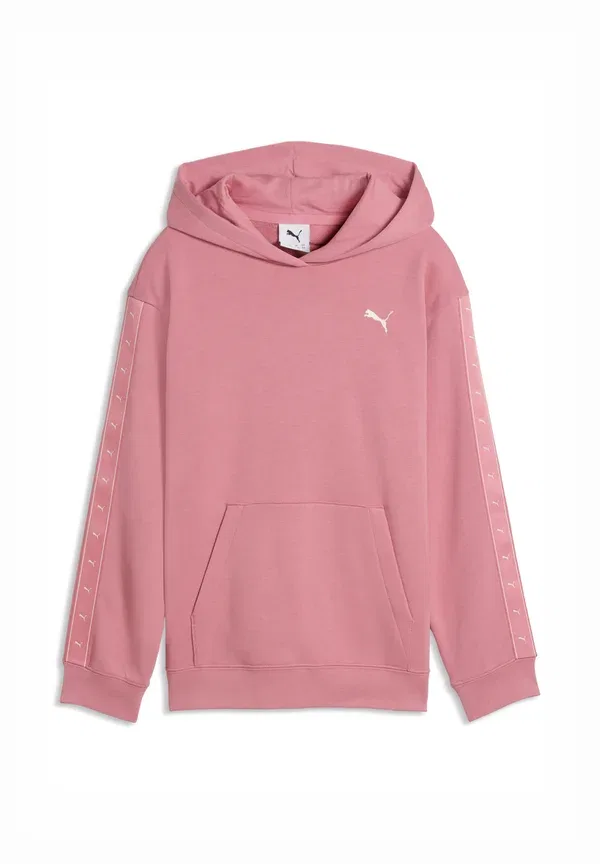 Худи с капюшоном хлопок Essentials tape relaxed hoodie Puma Wild Pink, розовый — фото 4