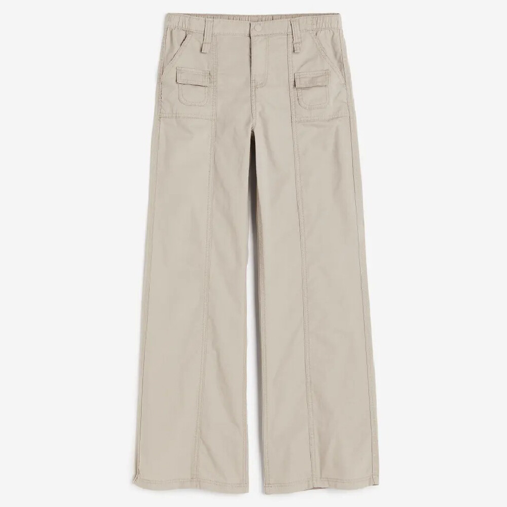 

Брюки H&M Canvas Cargo, светло-бежевый