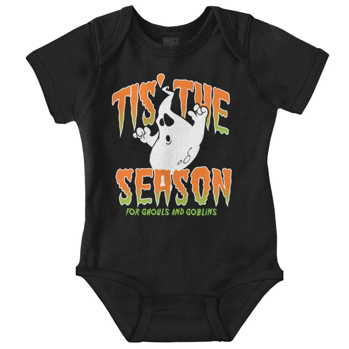 Детское боди с принтом Halloween Season of Ghouls Goblins Brisco Brands, Black