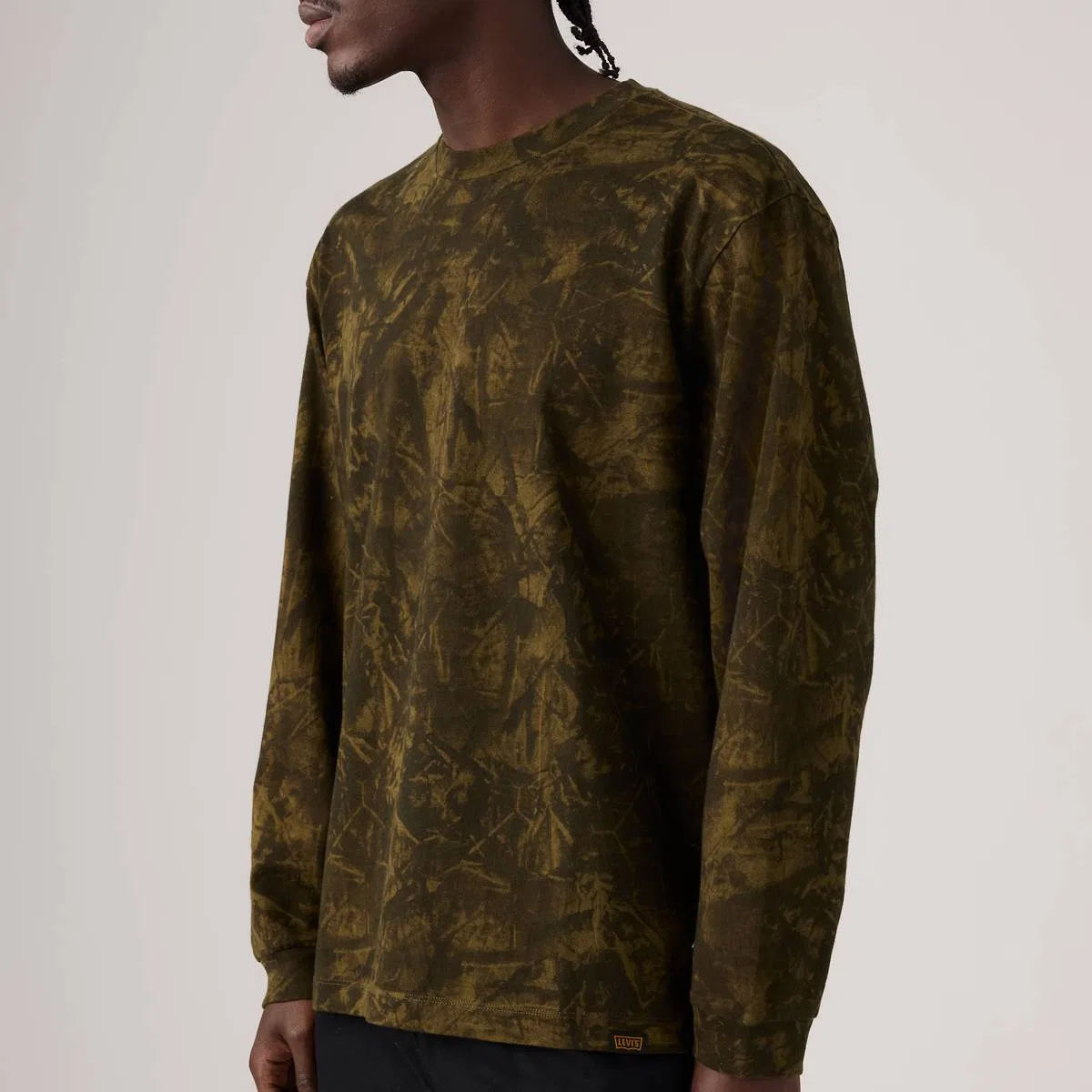 Рабочая футболка с длинными рукавами Levi's, Raleigh Camo Dark Olive - Green — фото 2