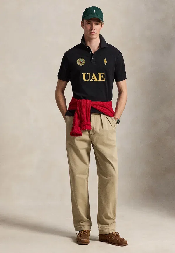 Футболка поло хлопковая Polo marskineliai Polo Ralph Lauren, черный — фото 2