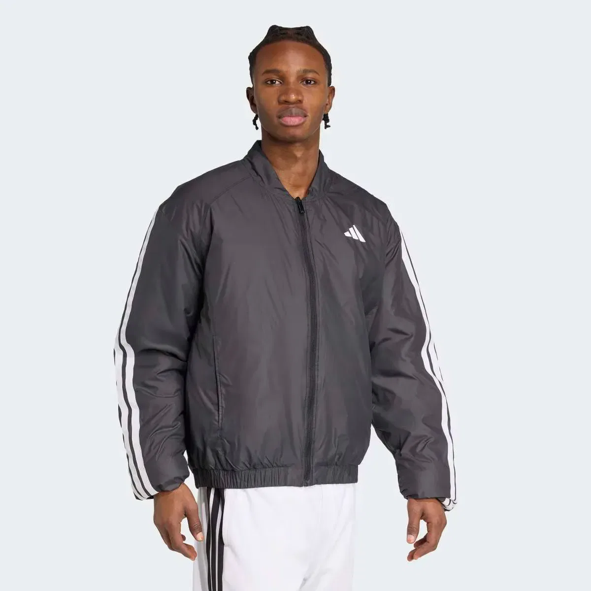 Мужская утепленная куртка-бомбер с принтом CLIMAWARM 3 bandas adidas, Negro — фото 3