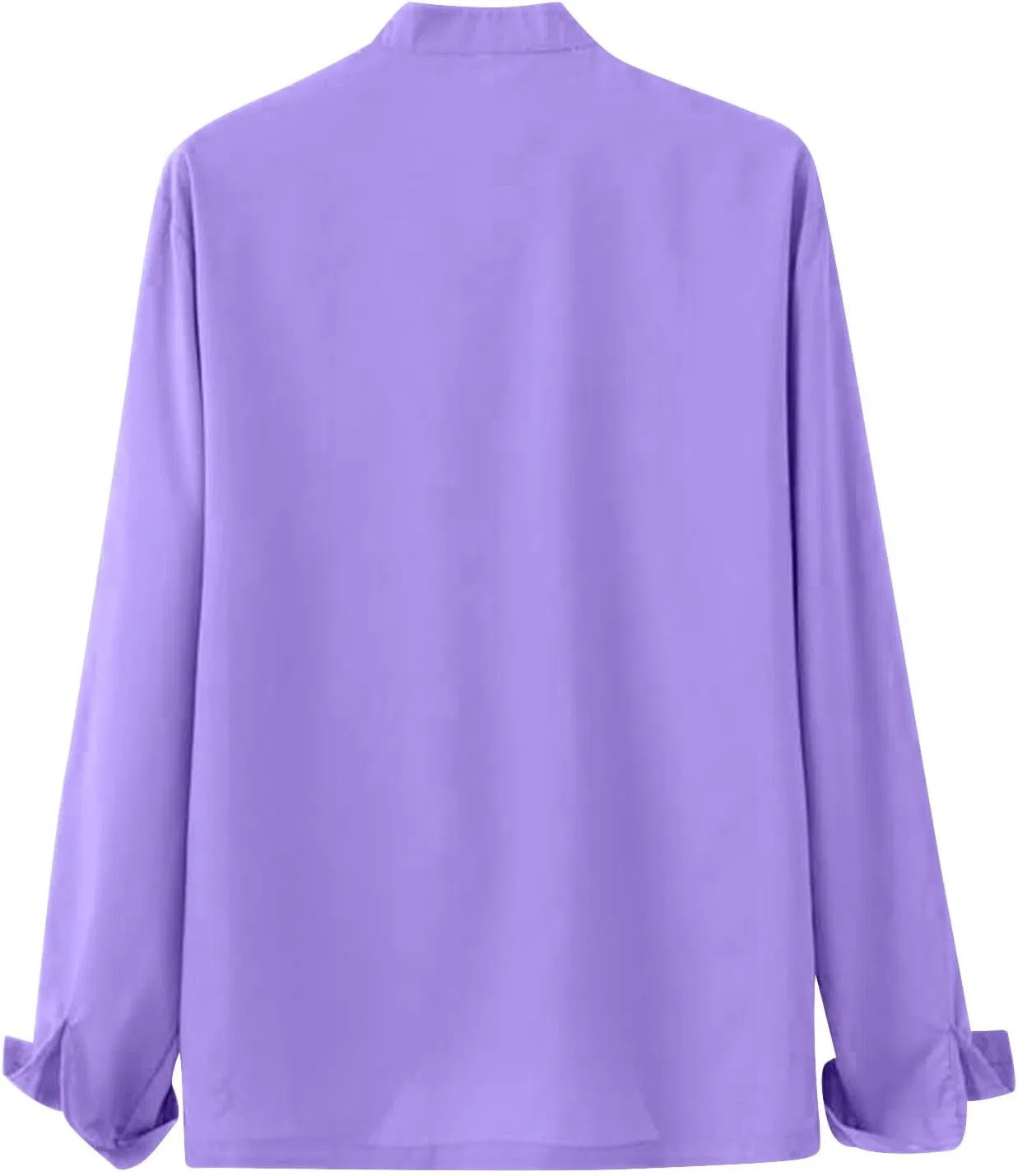 Мужская повседневная рубашка с воротником-стойкой Slim Fit, Purple — фото 4