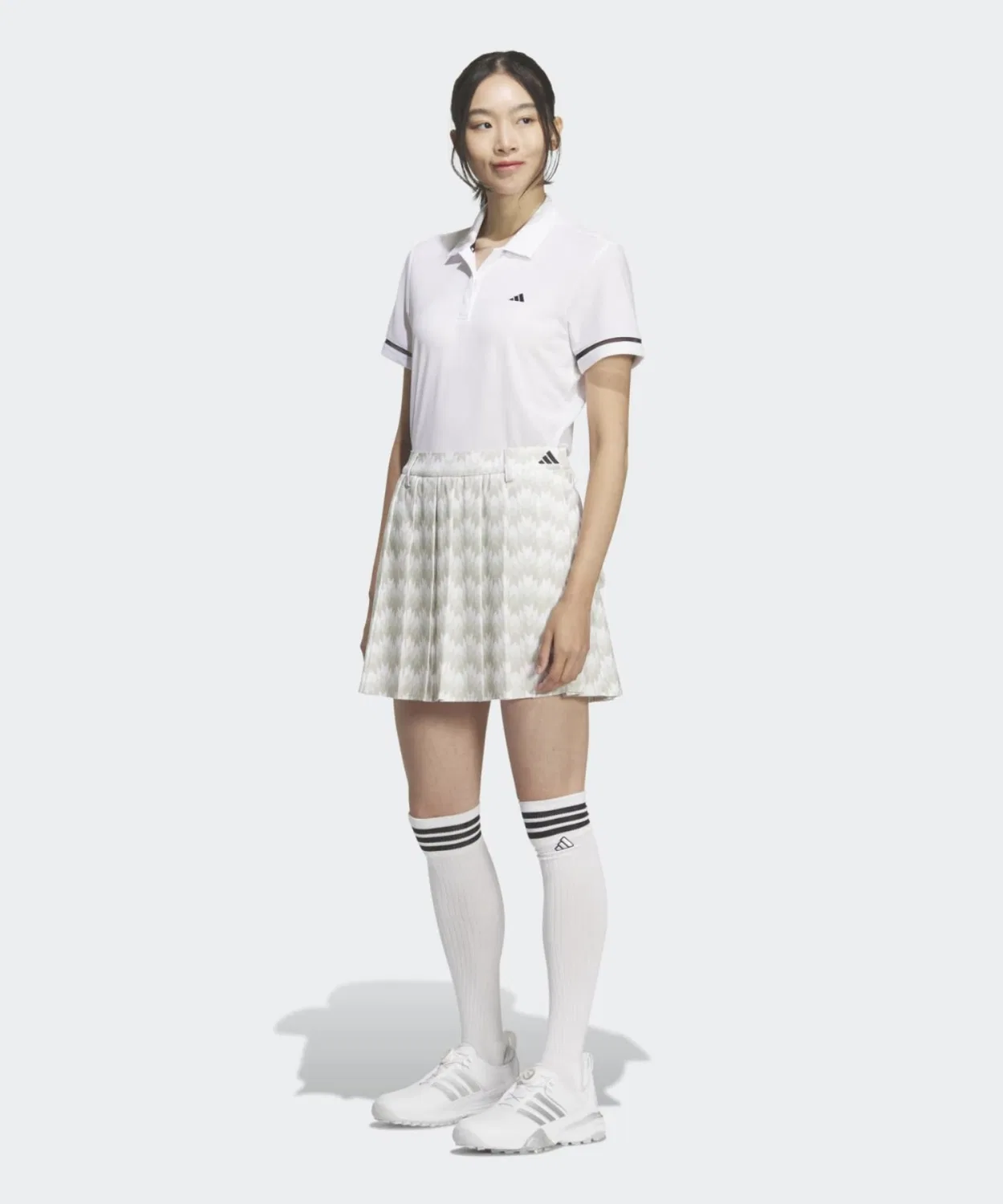 Женская юбка с принтом Regular Fit Adidas Golf, Белый — фото 4