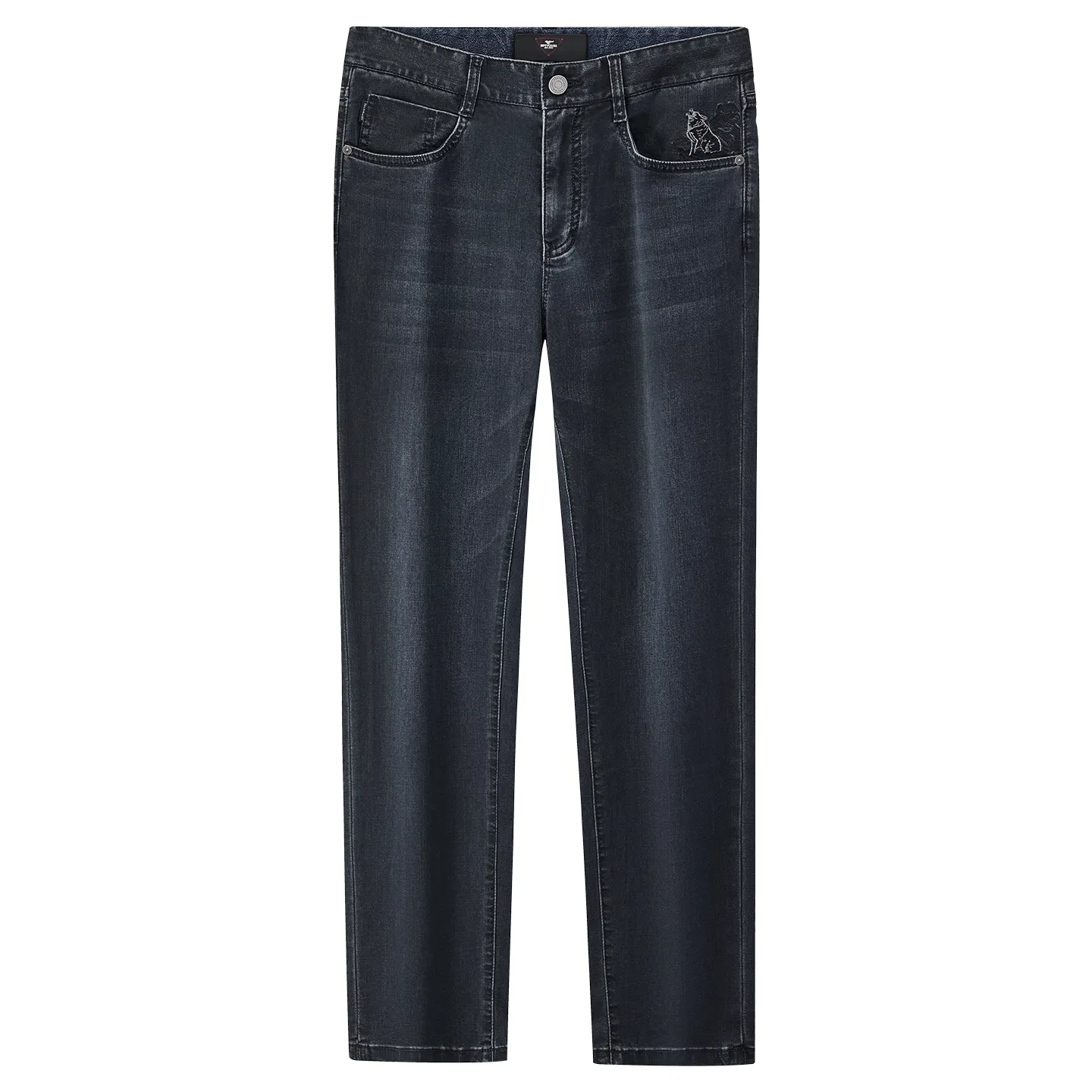 Детские джинсы умеренного slim-кроя Black Gray SEPTWOLVES — фото 3