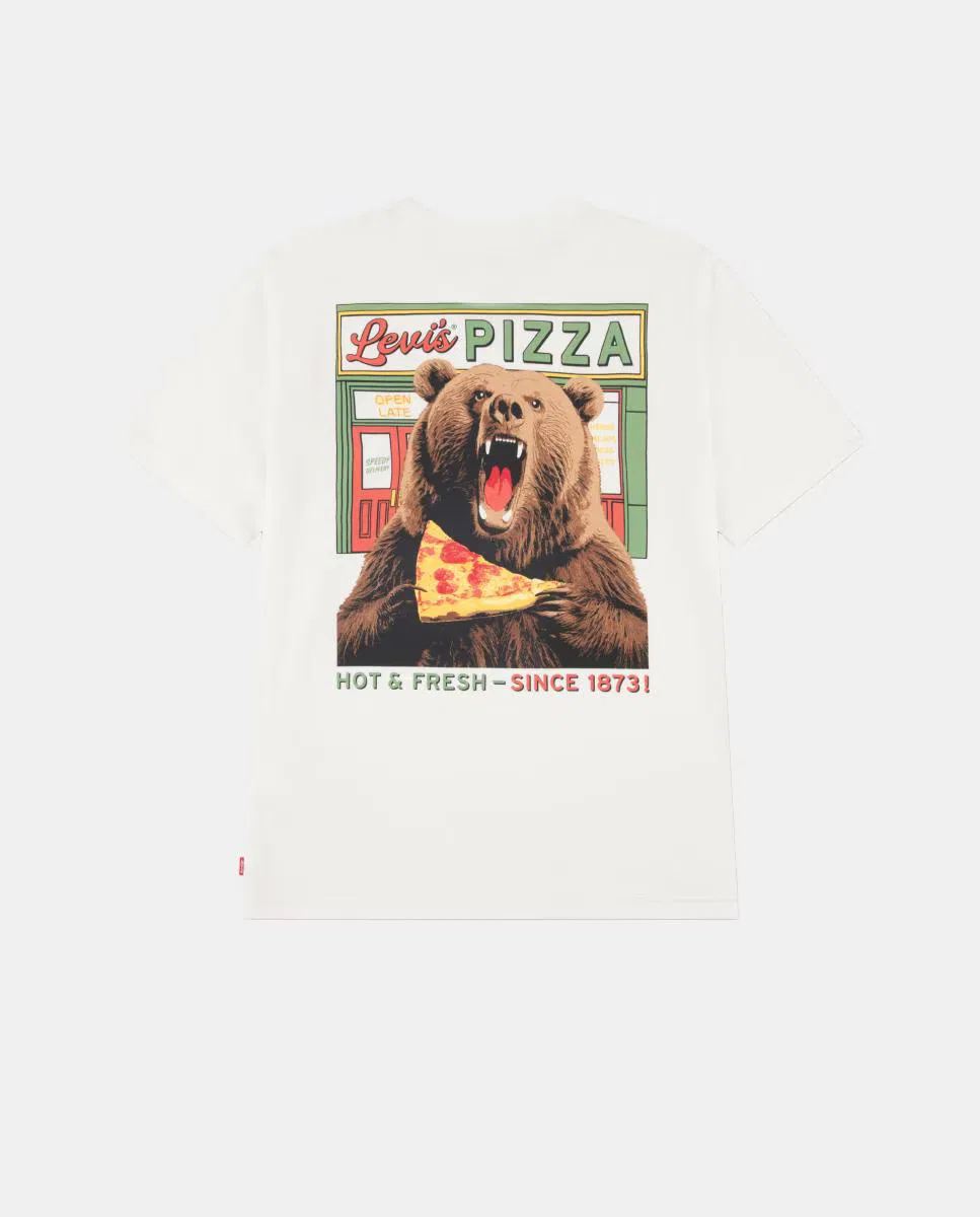Футболка,  Oso Amante Pizza, Levi's, белый — фото 2