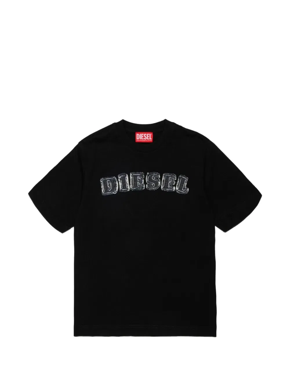 Футболка с нашивкой-логотипом Diesel Kids, черный