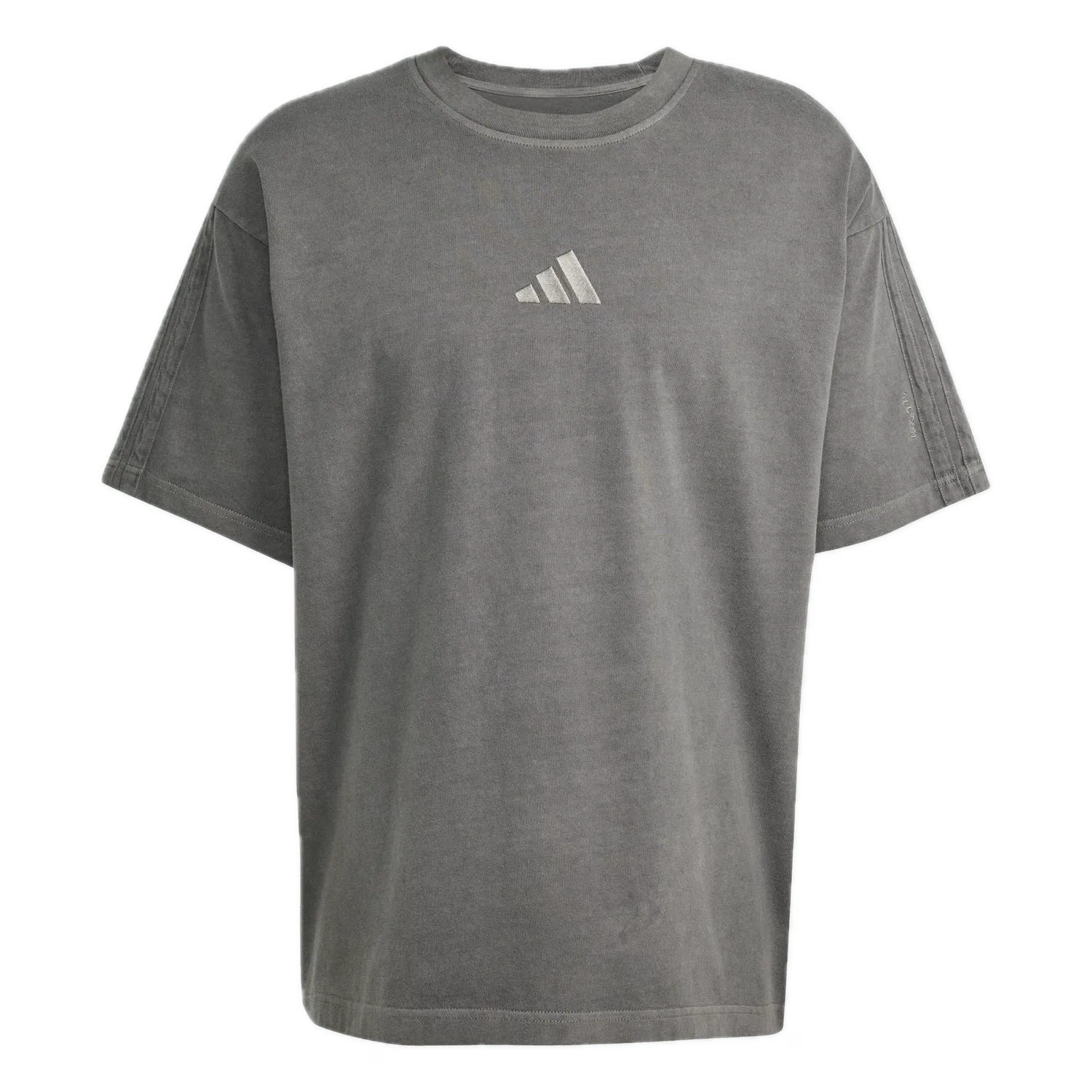 Мужская футболка свободного кроя с полосками Adidas, черный