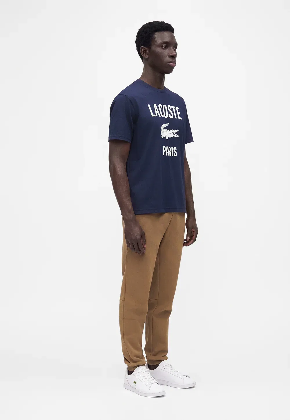 Футболка Lacoste с принтом, хлопок, синий — фото 4