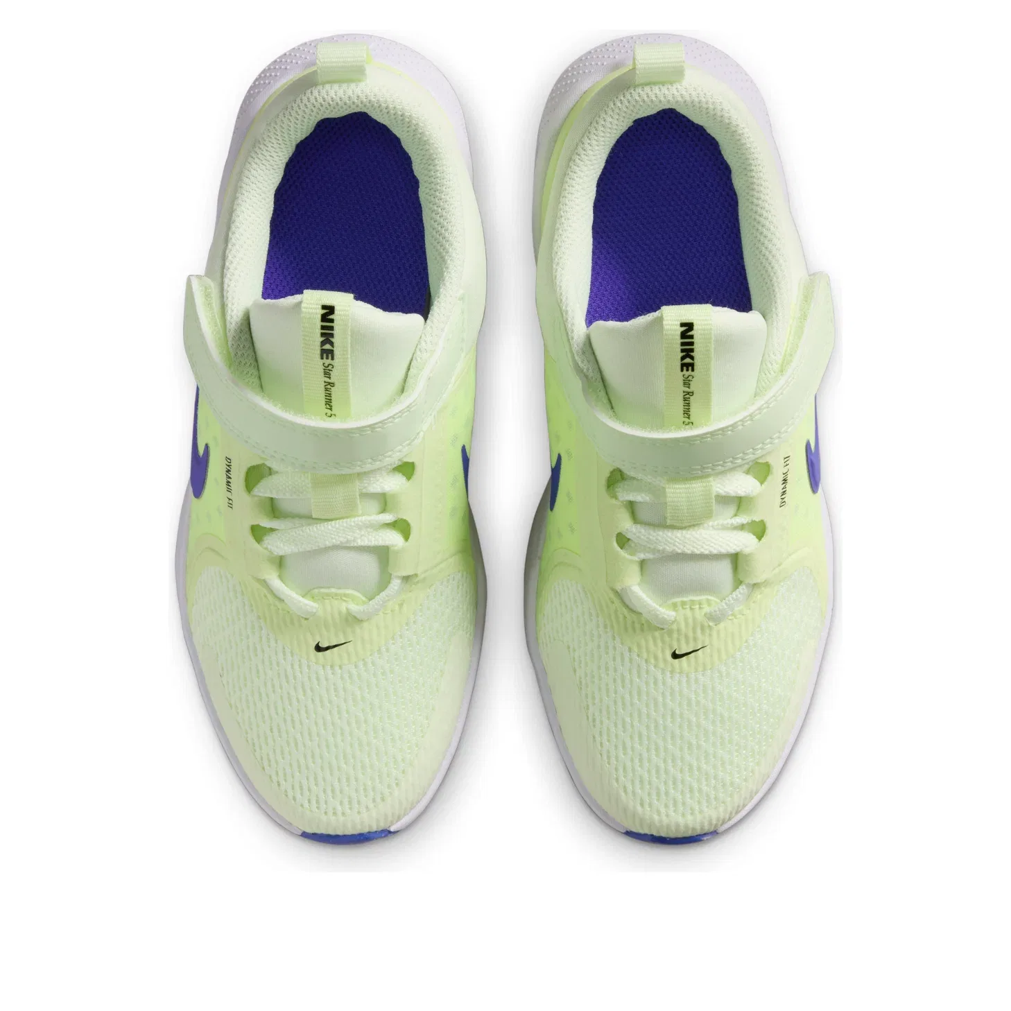 Детские кроссовки для бега с шнуровкой Star Runner 5 Nike, зеленый — фото 3