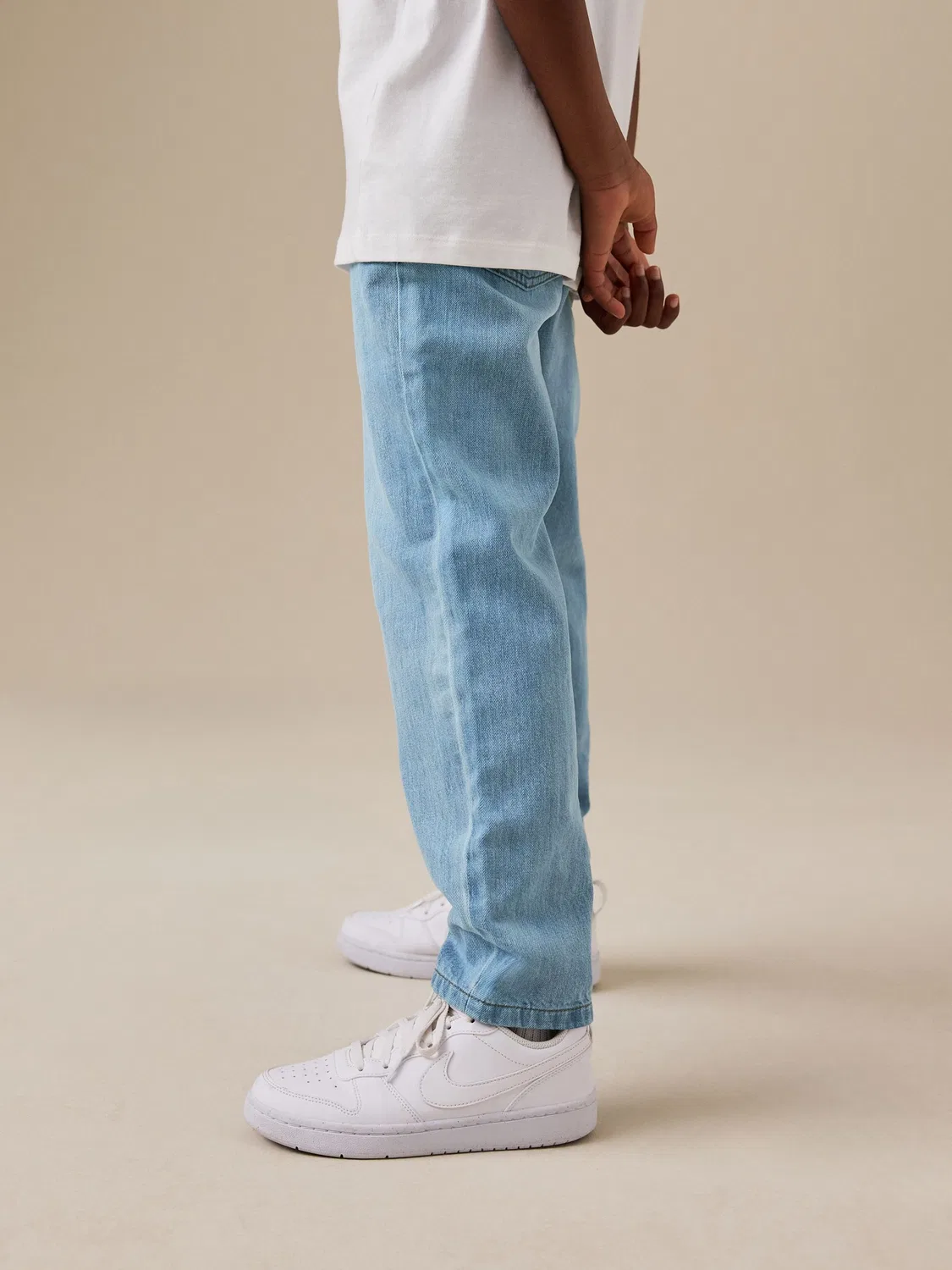Джинсы из смесового льна и хлопка Next, Mid Blue Denim — фото 4