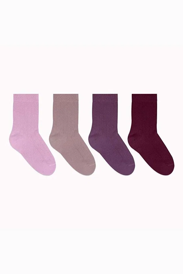 Детские носки из органического хлопка 4 пары Bistyle, Pink