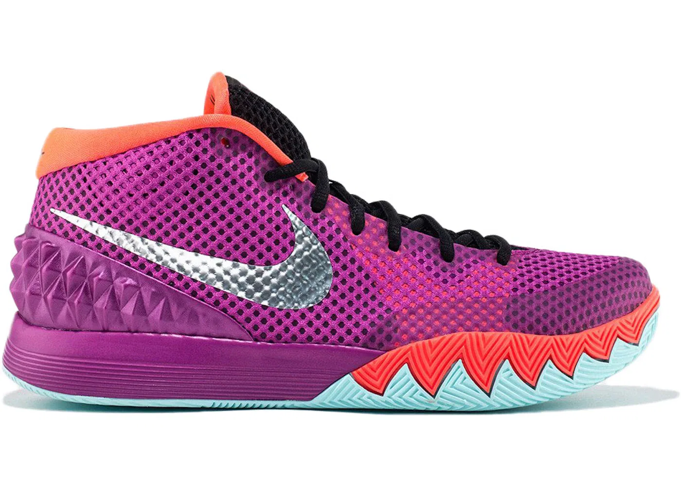 Детские кроссовки для мальчиков с шнуровкой Nike Kyrie 1 Nike, Mdm Brry/Metallic Silver-Ht Lv-Black