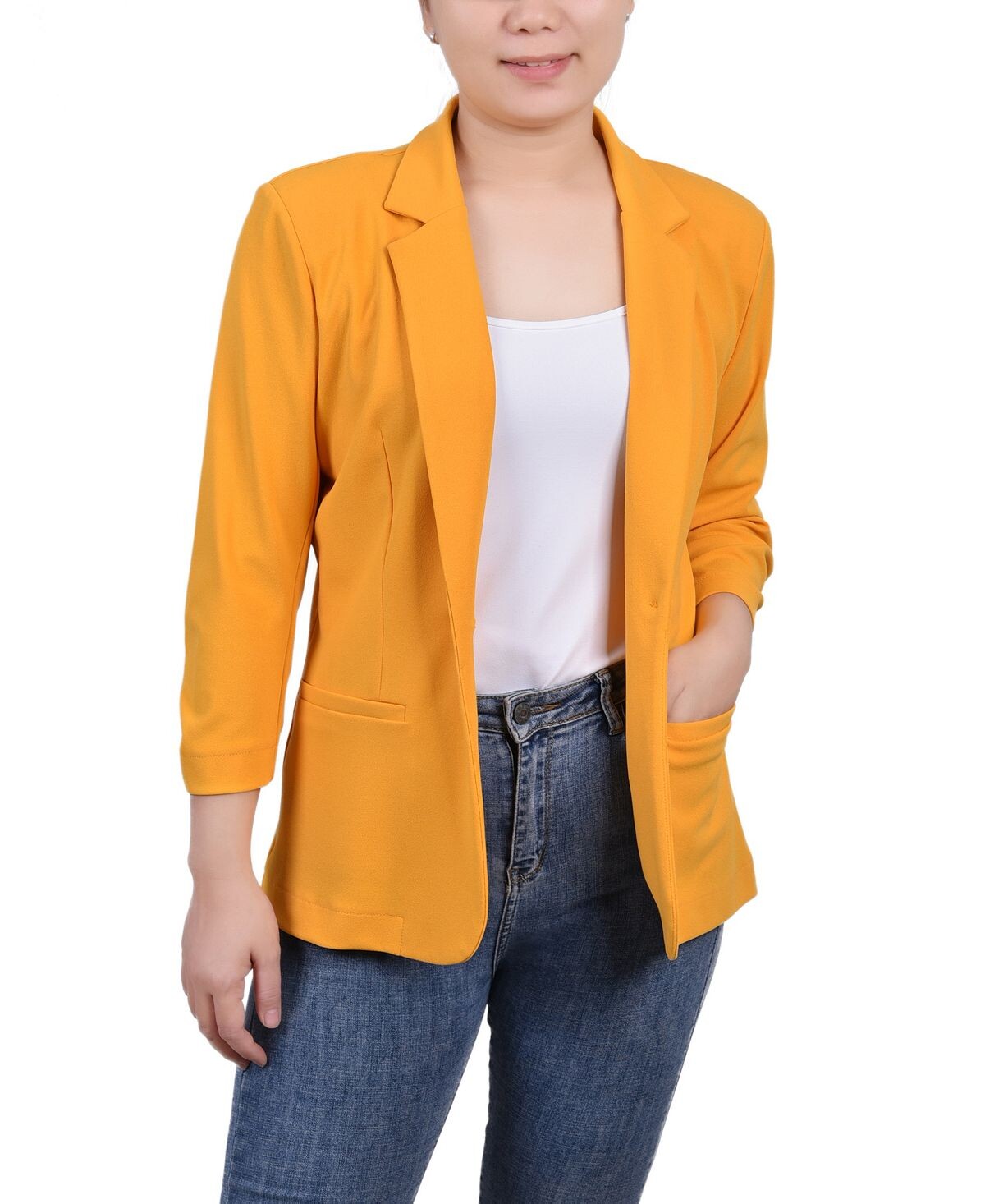 

Куртка из крепа с аквалангом petite с рукавами 3/4 NY Collection, мульти