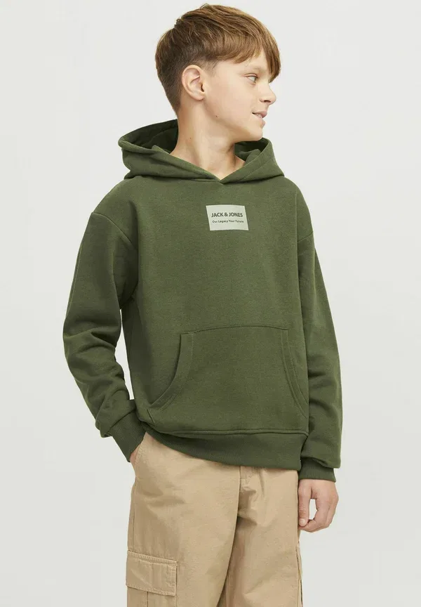 Худи с принтом для подростков Jack & Jones Junior, зеленый — фото 2