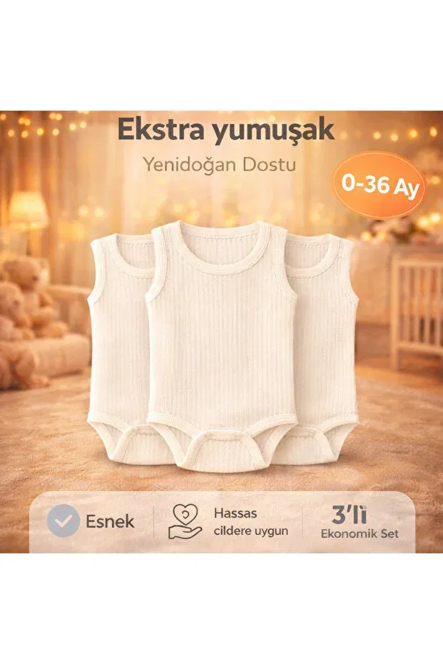 Детский комплект боди с застежками-кнопками Novibaby, White99