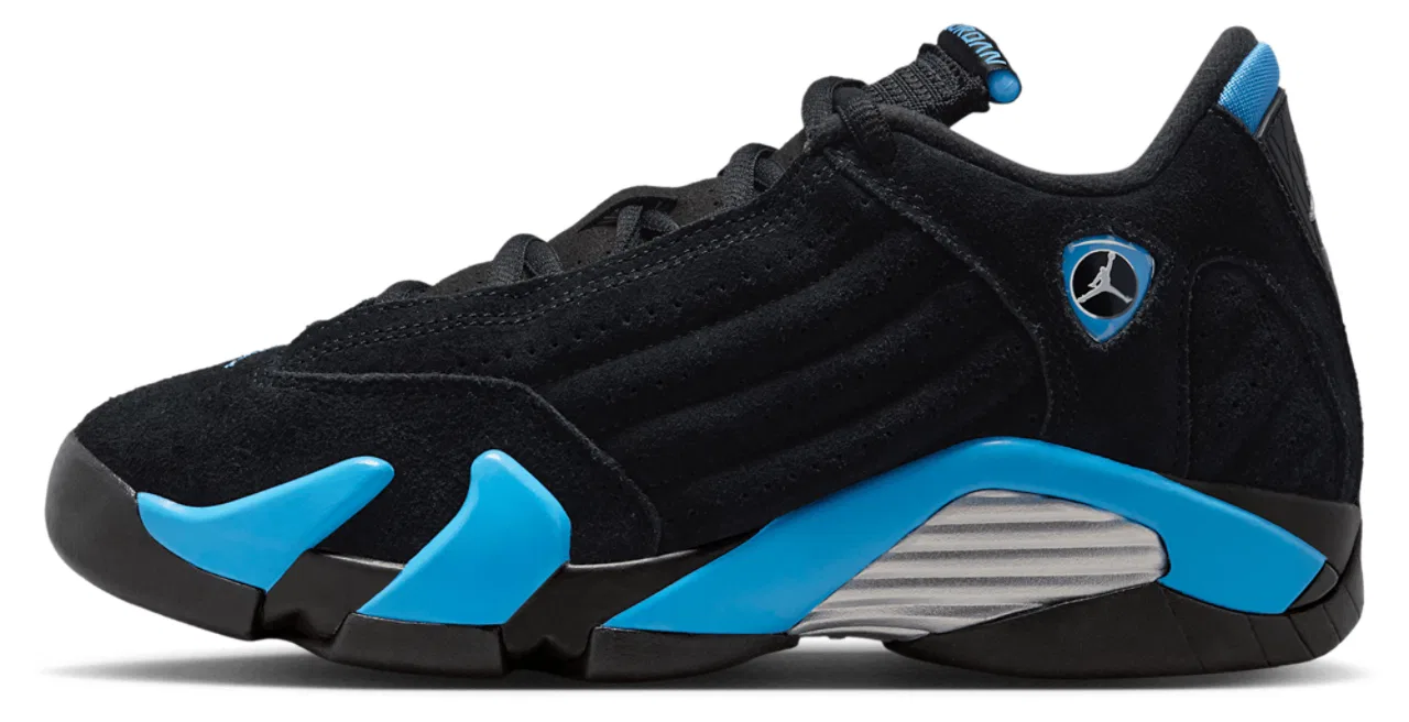Кроссовки для мальчиков Jordan Retro 14, цвет White/University Blue/Black — фото 2