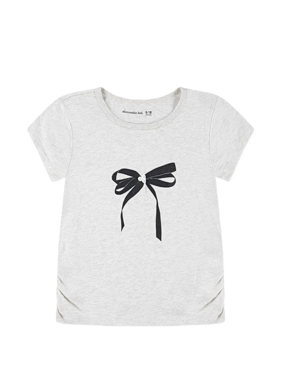 Присборенная футболка с принтом Abercrombie Fitch Kids, серый