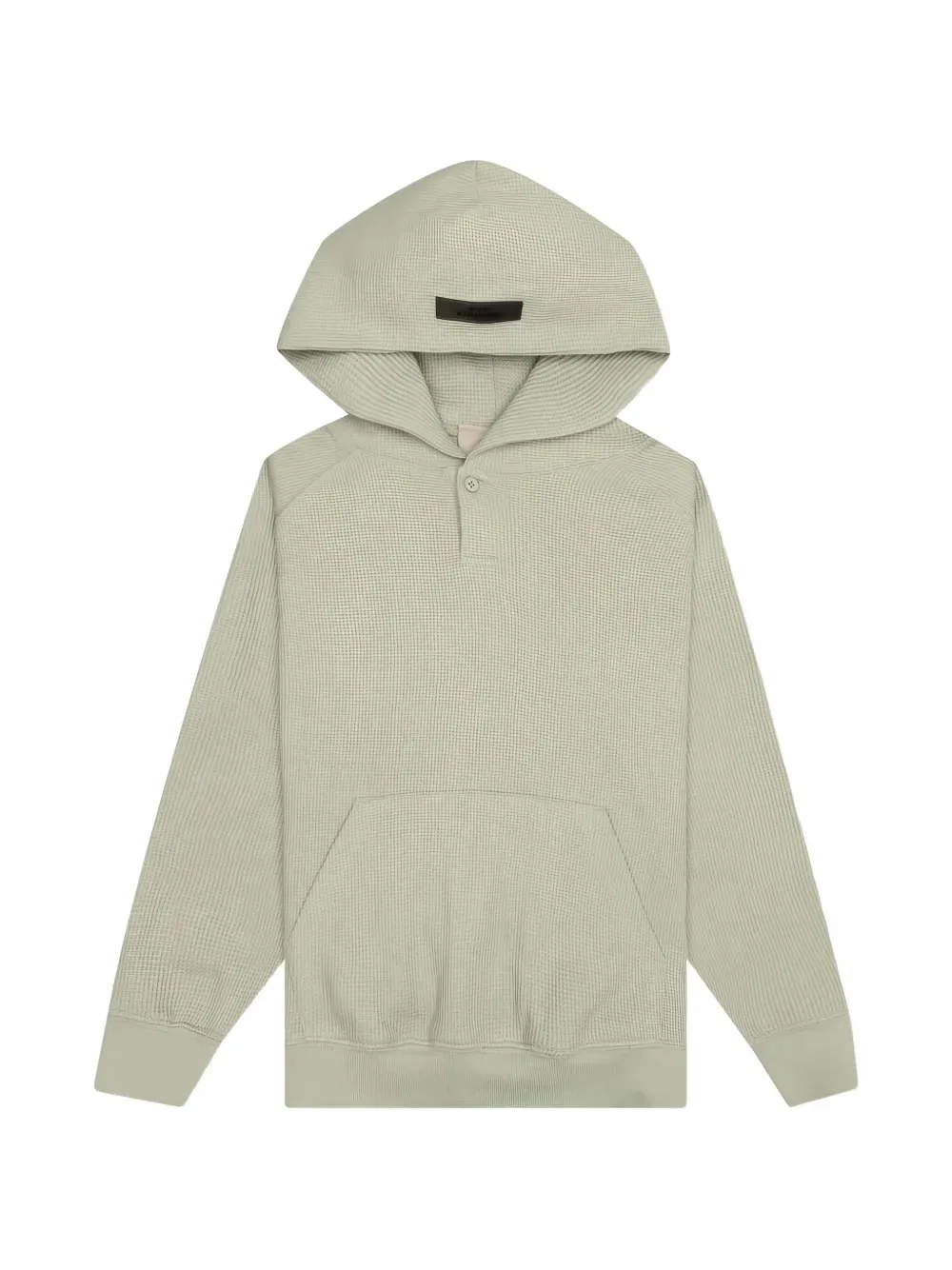 Худи-поло с вафельной текстурой Fear Of God Essentials Kids, зеленый