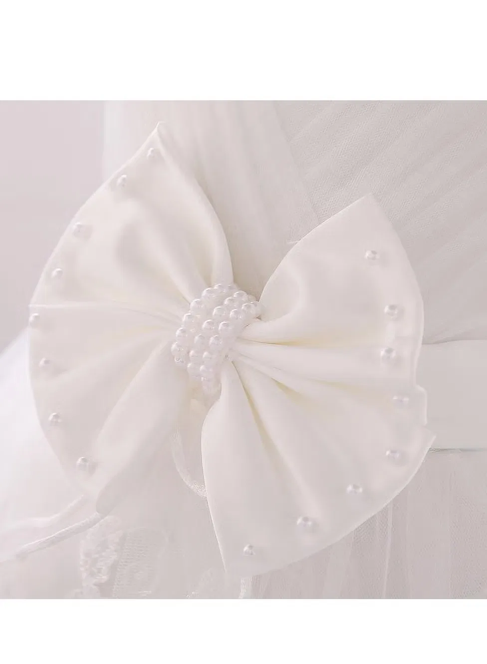 Платье для новорожденной с пышной юбкой Best Gift Fashion, белый — фото 4