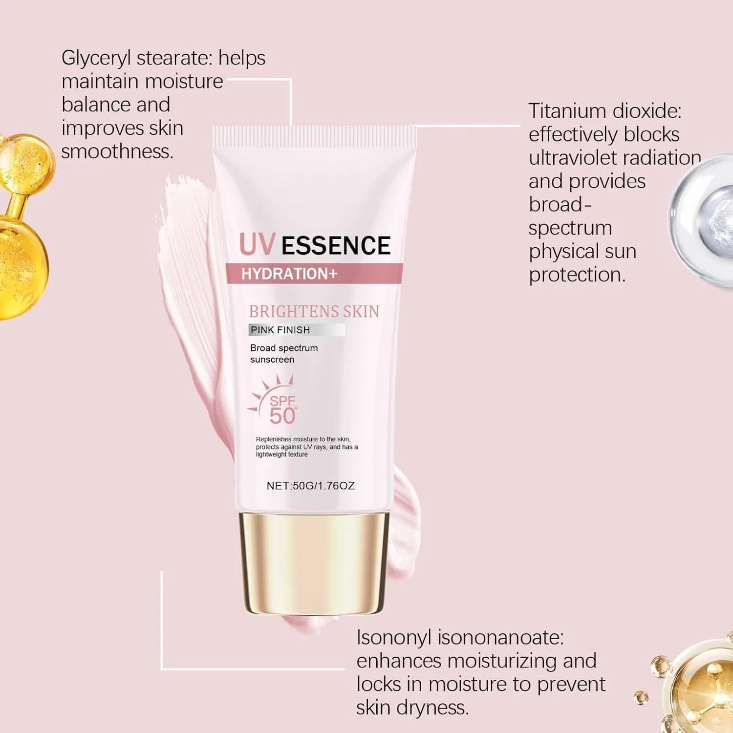 Тональный крем SPF 50 для лица и тела, увлажняющий, 1 Stk Generisch — фото 4