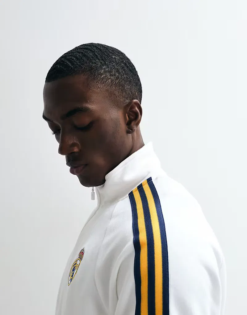 Футболка Real Madrid Originals с половинной молнией Adidas Performance, белый — фото 2