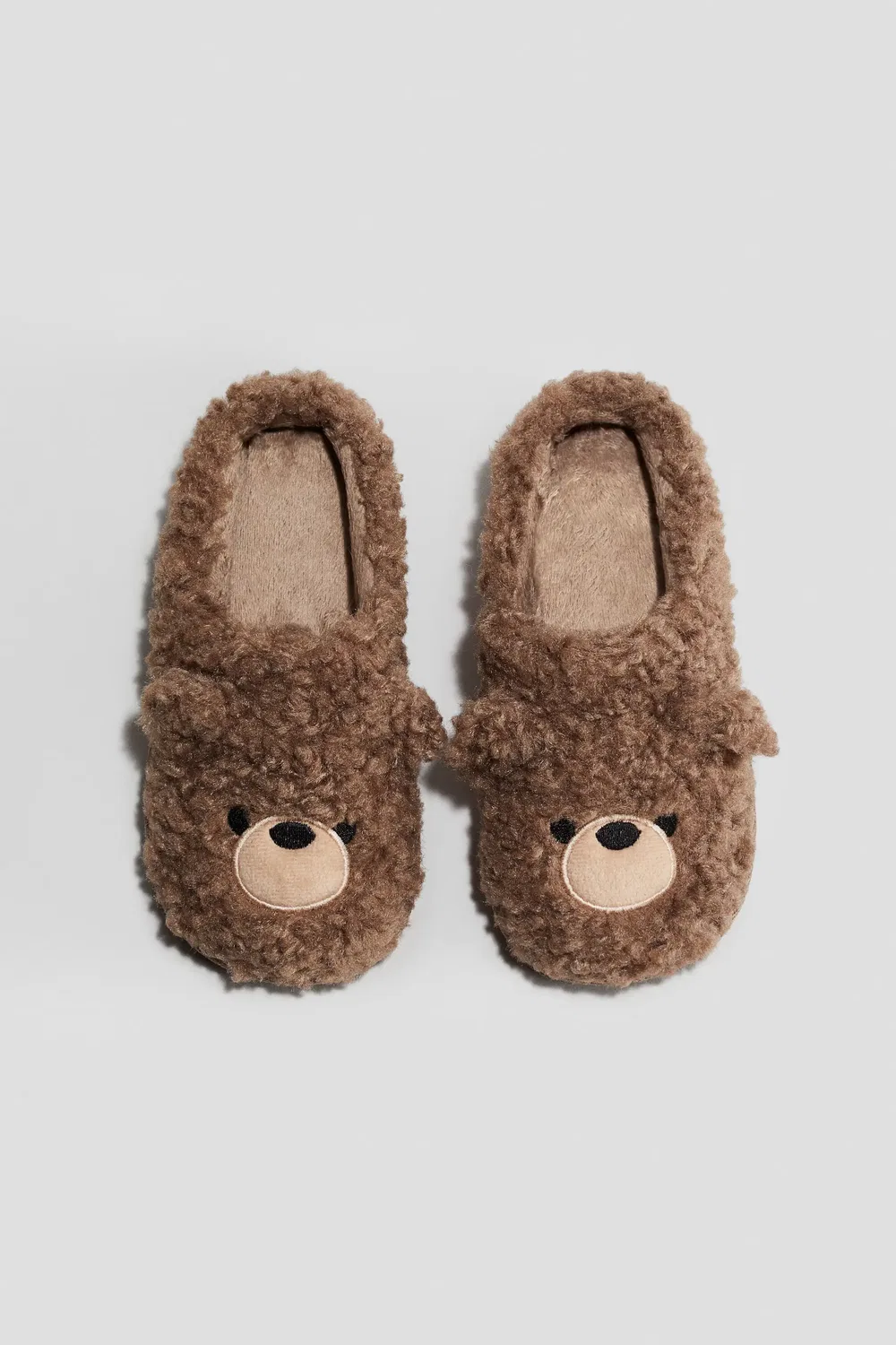 Детские тапочки из плюша Teddy H&M, Brown/Teddy Bear