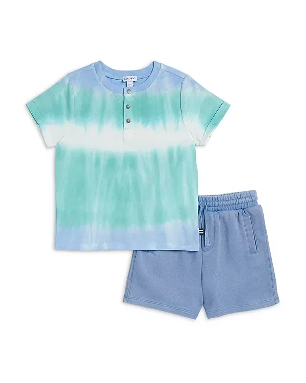 Детский комплект для мальчиков с принтом Sea Blast Tie Dyed Tee & Shorts Set Splendid, Sea Blast