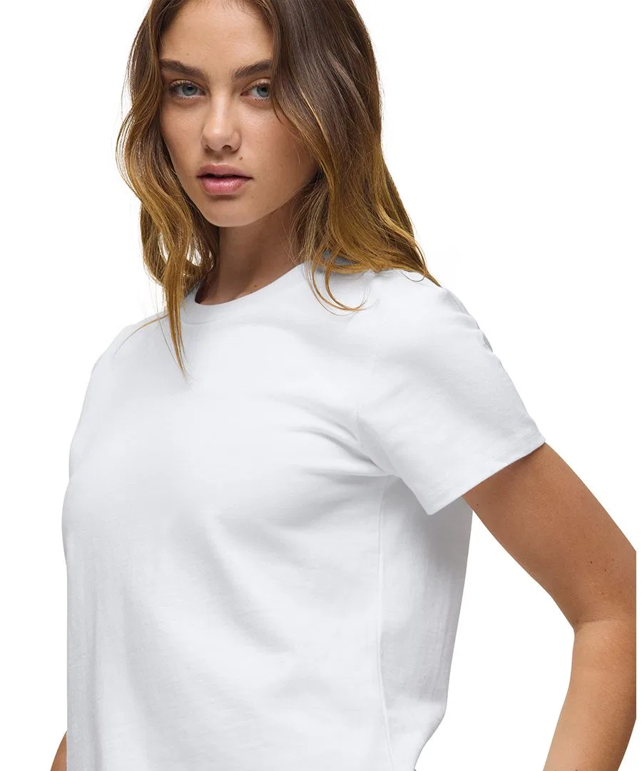 Футболка женская свободного кроя с коротким рукавом Hudson Jeans, White — фото 3