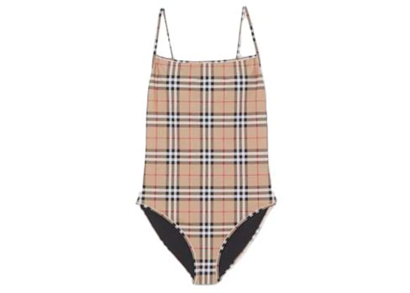 Женский цельный купальник с принтом Burberry Swimsuit, Archive Beige