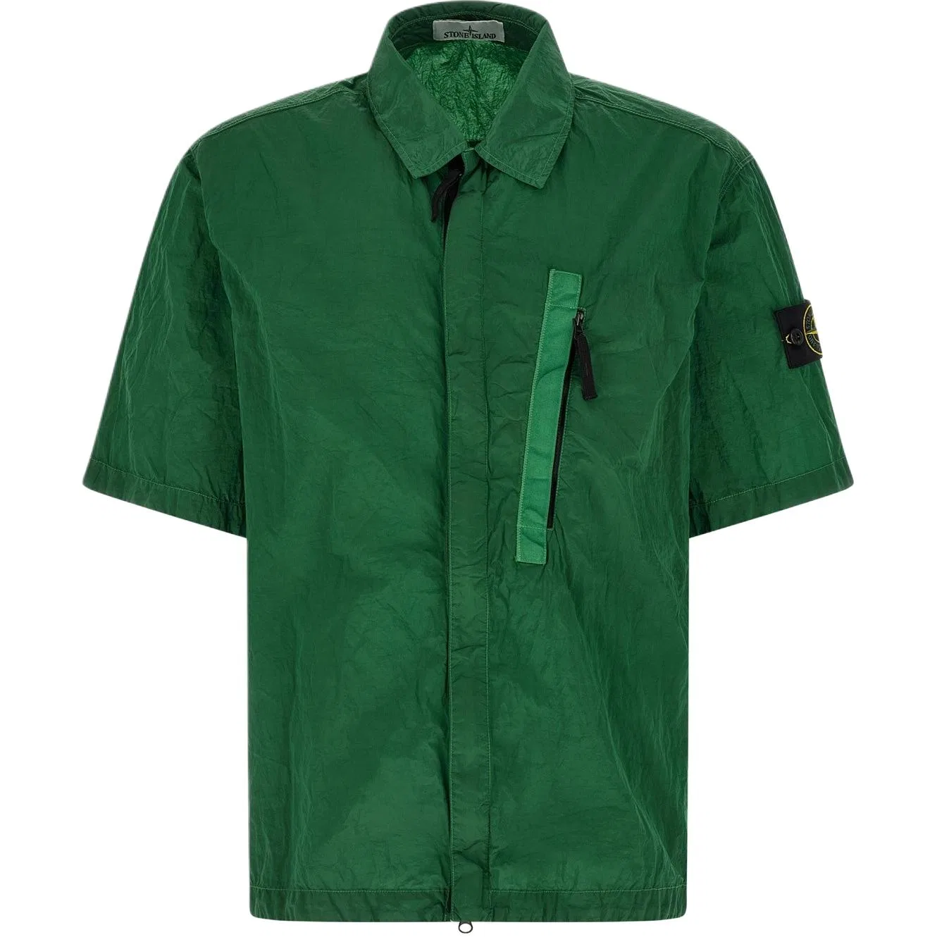 Мужская рубашка с нашивкой с коротким рукавом STONE ISLAND, Green