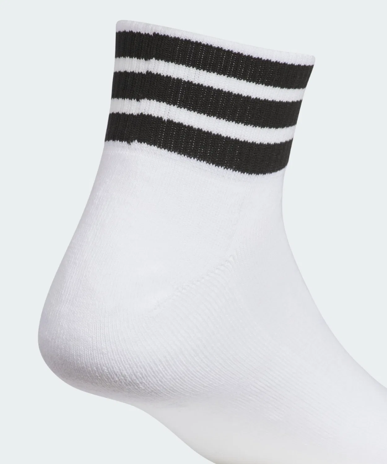 Мужские носки-невидимки с логотипом Three Stripes Adidas, Белый/Черный — фото 4
