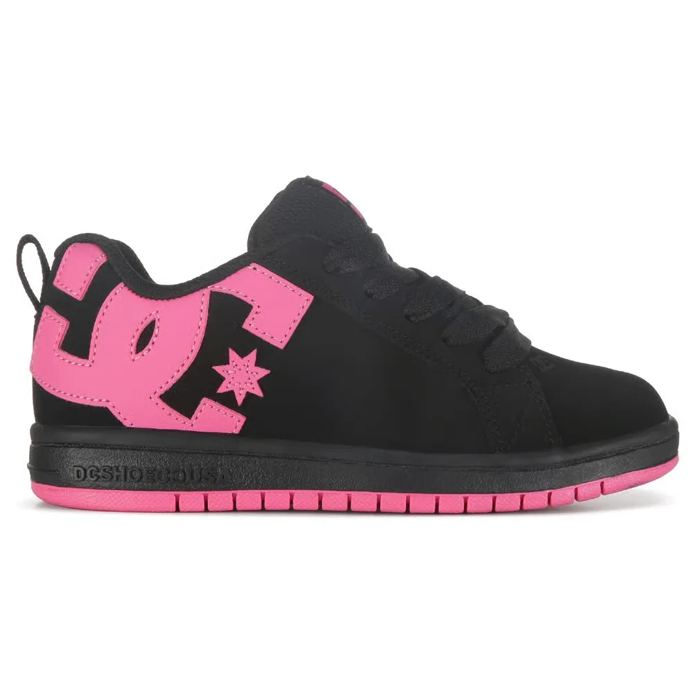 Детские кроссовки Court Graffik Dc Shoes, Black/Pink — фото 2