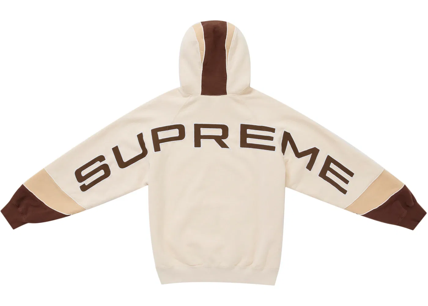 Мужской свитшот с капюшоном панельный Supreme (SS25), Natural — фото 2