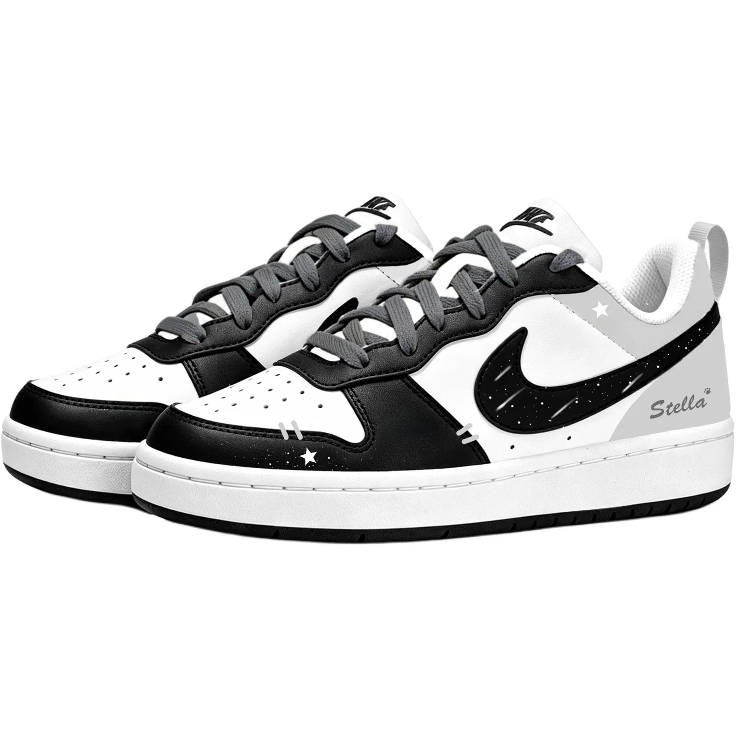 Детские кроссовки с принтом NikeCourt Borough 2 «Звездный след», Nike, Gray — фото 4
