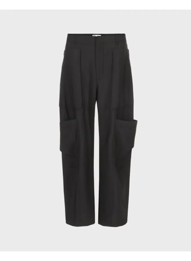 Брюки зауженные с множеством карманов Zara, черный