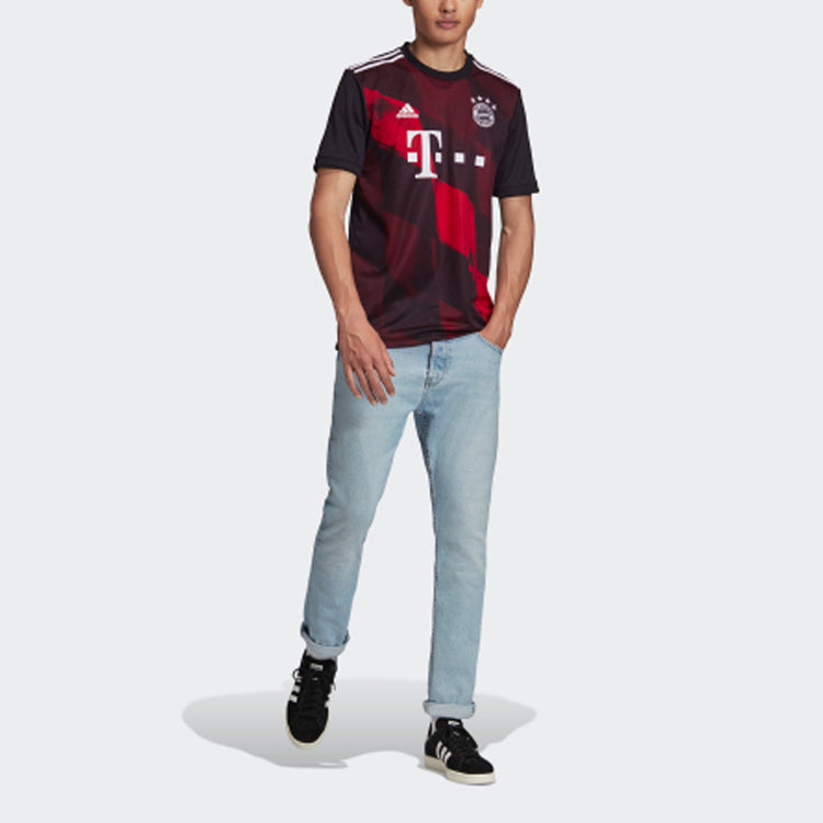 Футболка adidas Soccer/Football Sports Jersey Short Sleeve Bayern Munich Away Fan Edition Couple Style Black, черный — фото 3