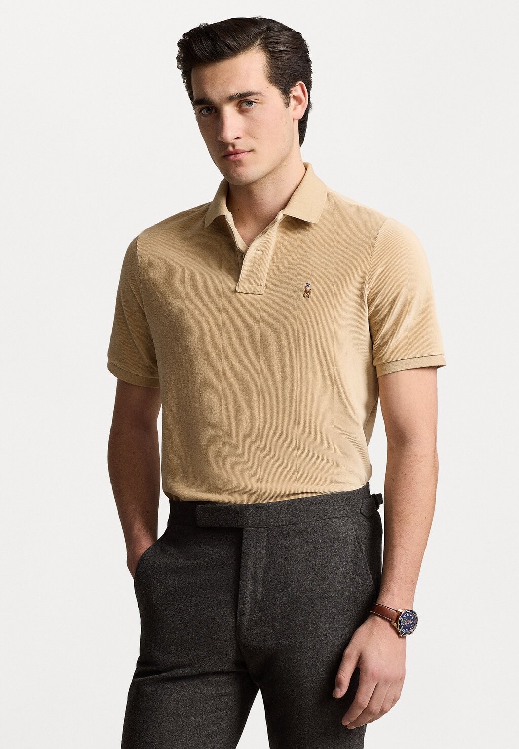 

Рубашка поло CLASSIC FIT KNIT CORDUROY POLO SHIRT Polo Ralph Lauren, цвет Tan