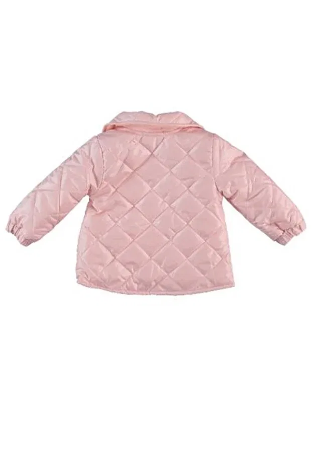Детское пальто для девочек с воротником Питер Пэн Basics Dear Enika, Pink — фото 2