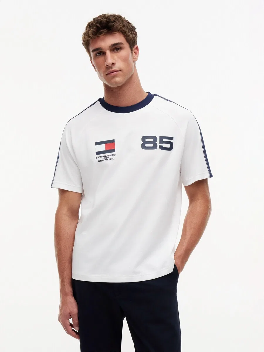 Рубашка TOMMY HILFIGER 'Relaxed' белого цвета — фото 3