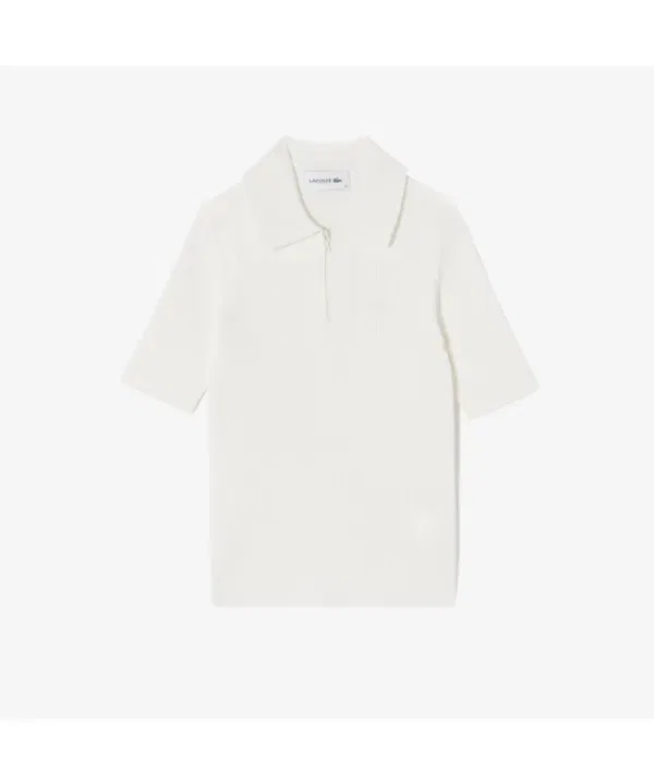 Свитер женский Lacoste с полузастежкой-молнией, Slim Fit, темно-синий