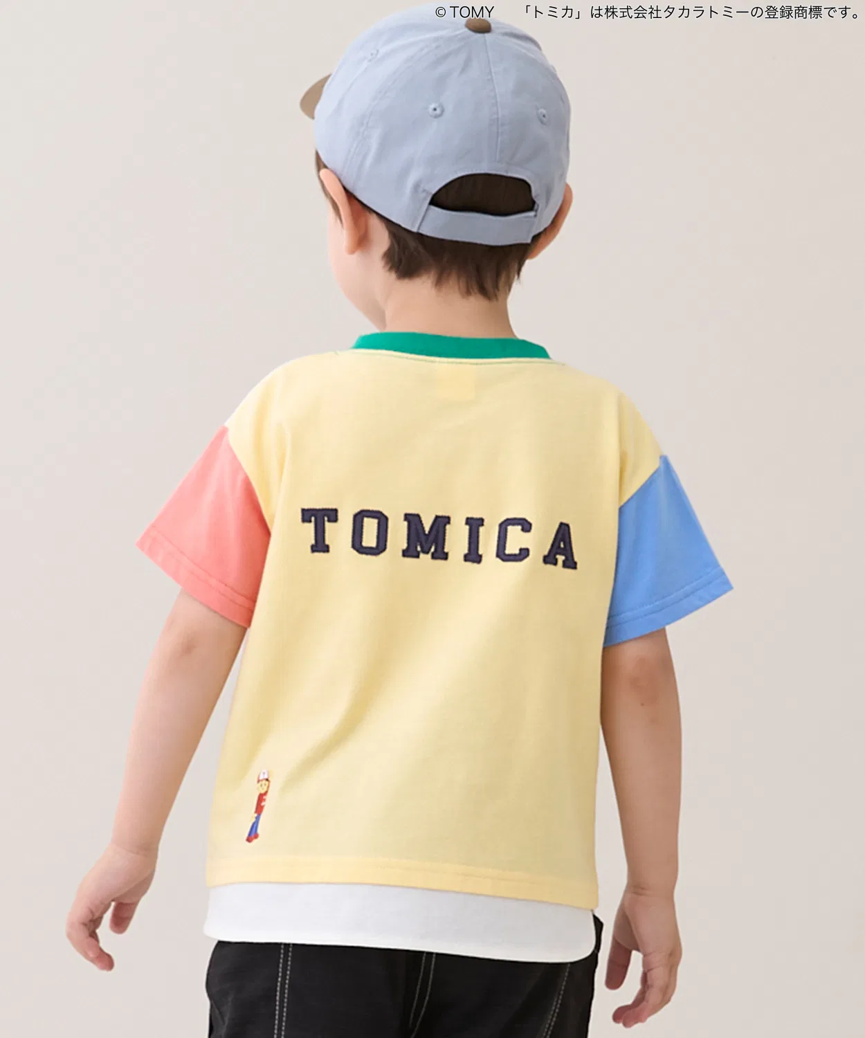 Детская футболка с принтом TOMICA Petit Main, Yellow — фото 4