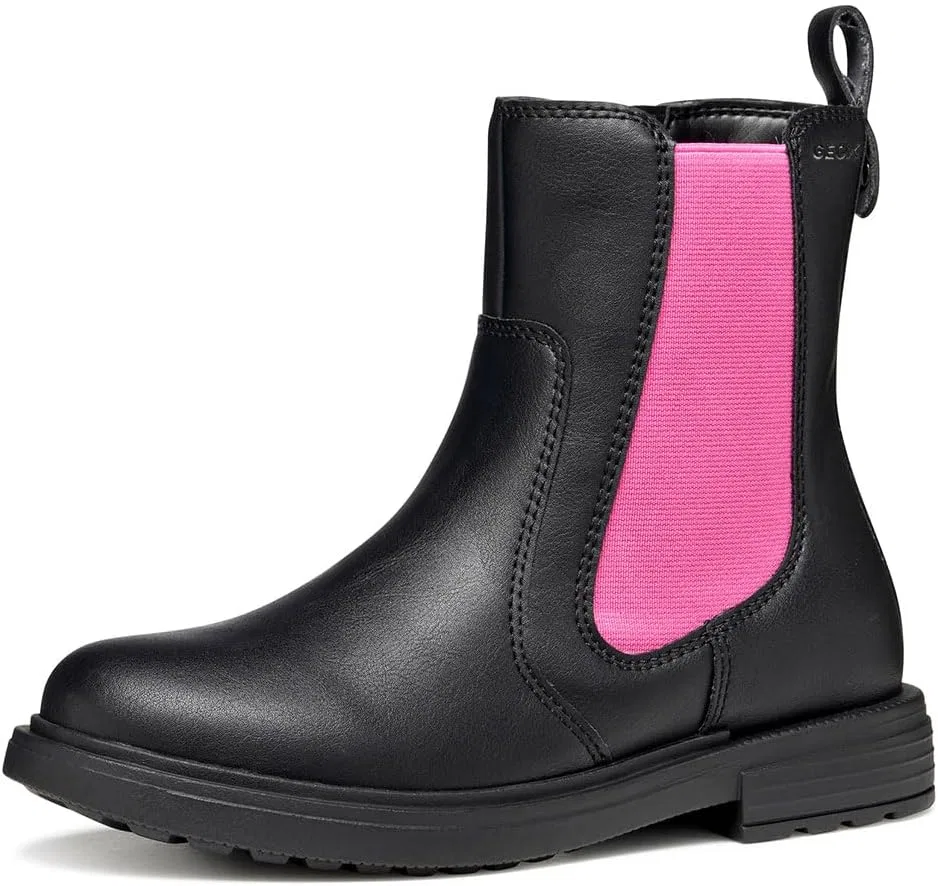 Детские ботинки для девочек J Eclair Girl Geox, Black Fuchsia — фото 3