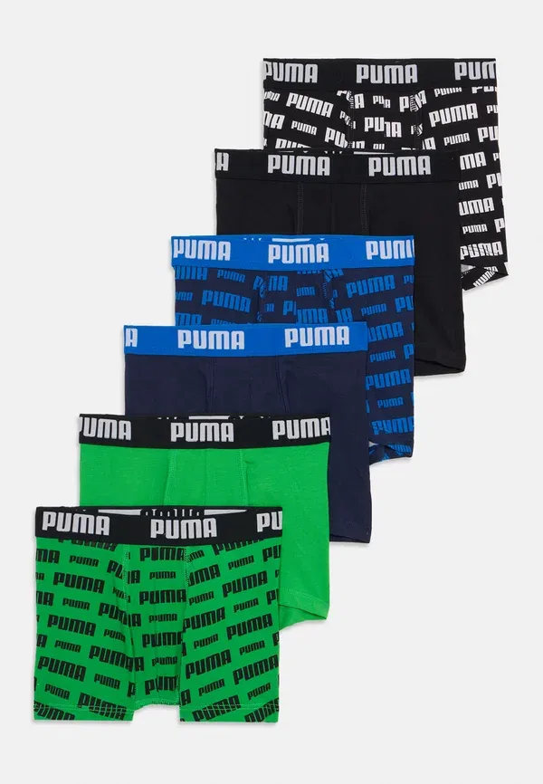 Боксеры хлопковые 6 шт Puma, синий/зеленый