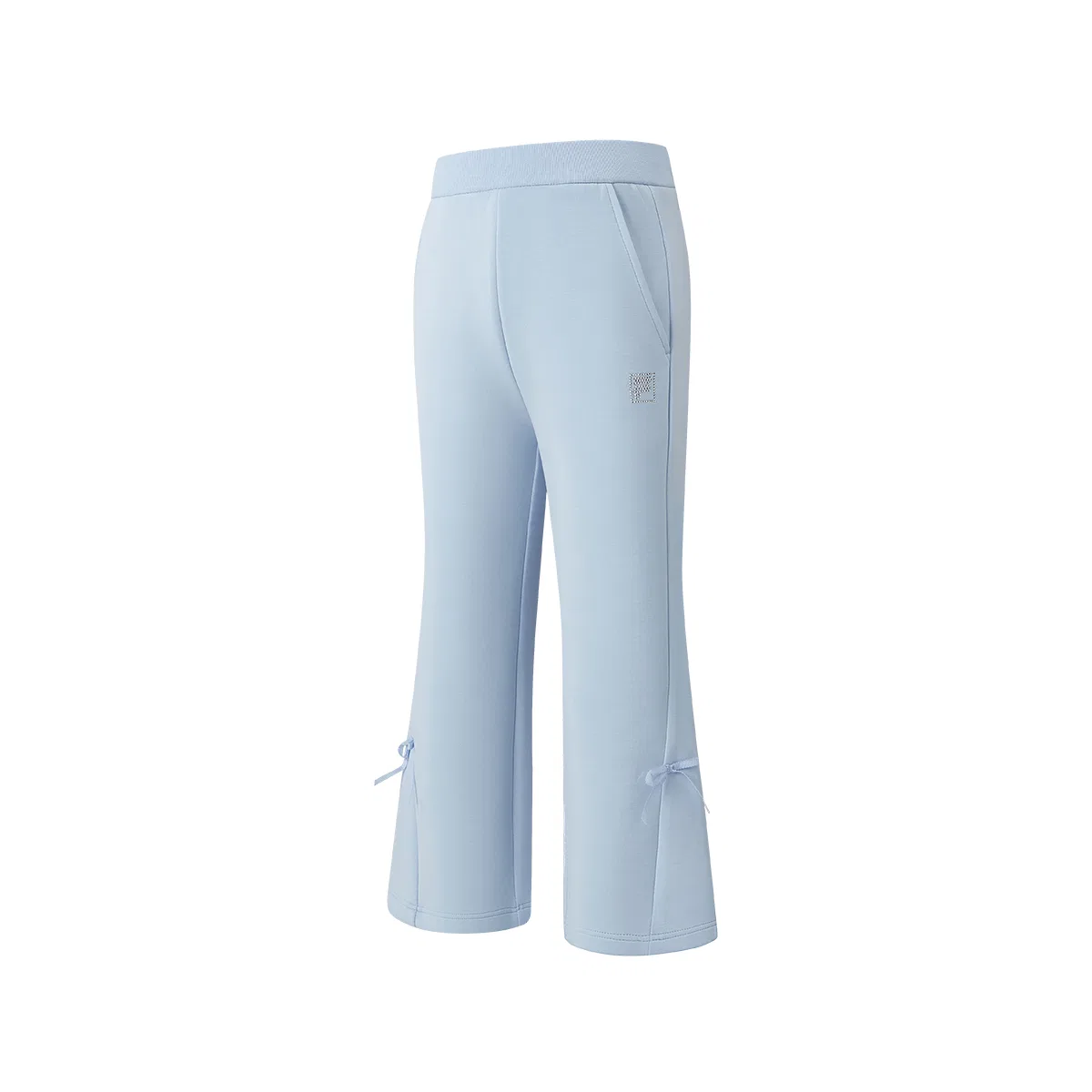 Детские трикотажные спортивные штаны средней посадки Sky Clear Blue FILA KIDS — фото 4