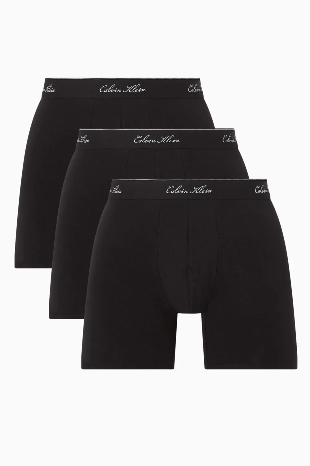 Трусы-боксеры с логотипом, комплект из 3 штук, Calvin Klein, черный