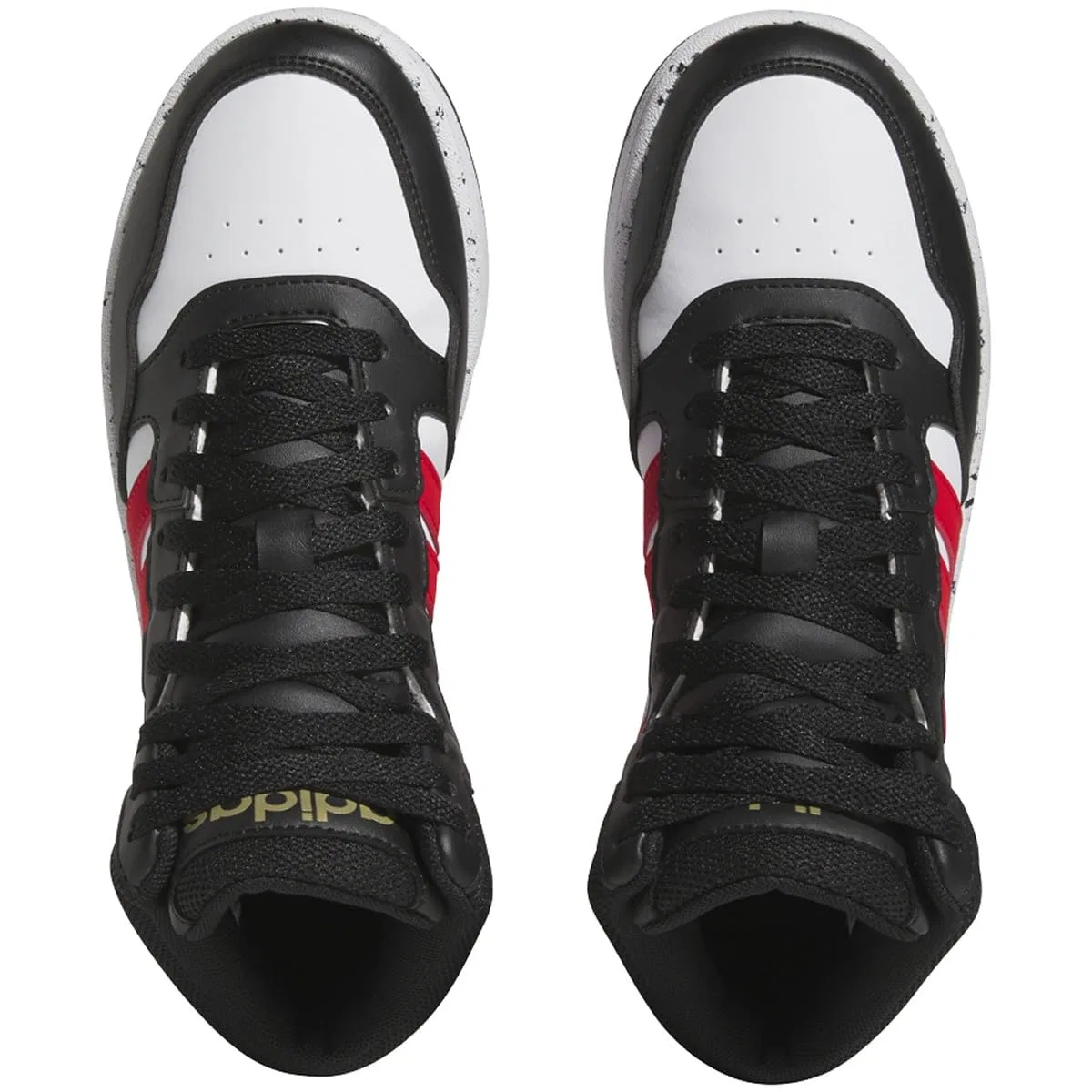 Детские кроссовки для мальчиков и девочек с высоким верхом Hoops 3.0 Mid Adidas, Black — фото 2