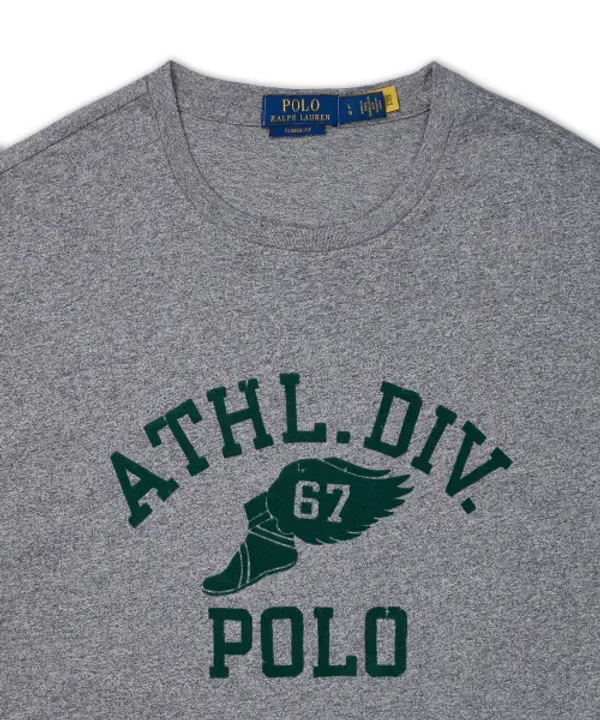 Футболка с логотипом, классический крой, Polo Ralph Lauren, серый — фото 3